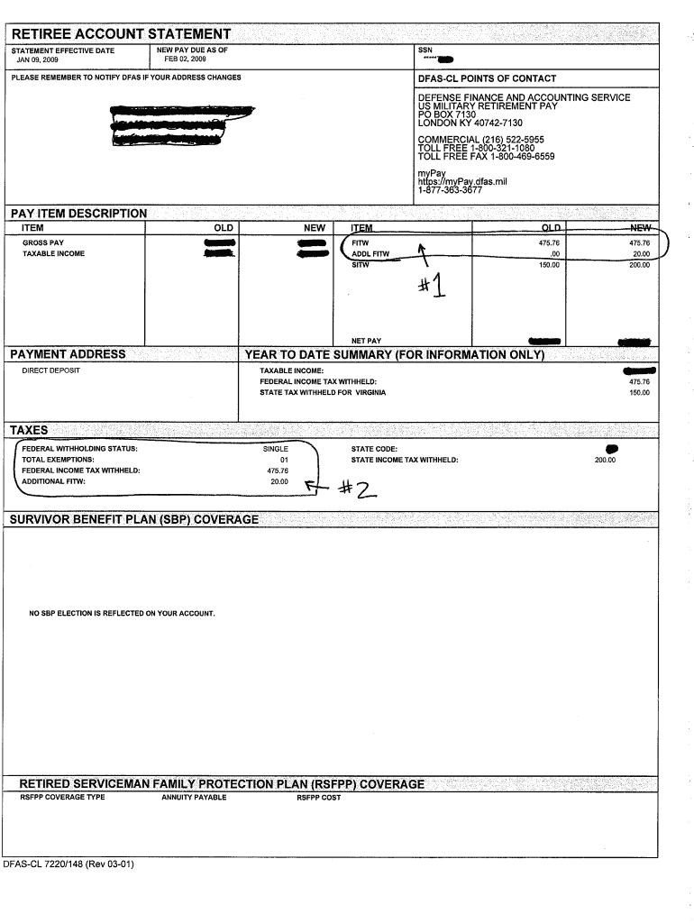 Dfas Cl 7220 148  Form