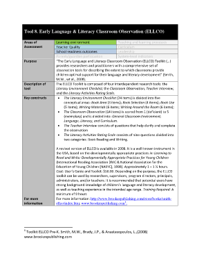 Ellco Assessment Tool  Form