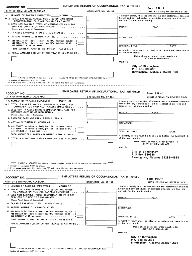 How to Calculate Occupational Tax Withheld in Alabama  Form