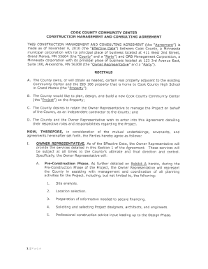Owner&#039;s Representative Contract Template  Form