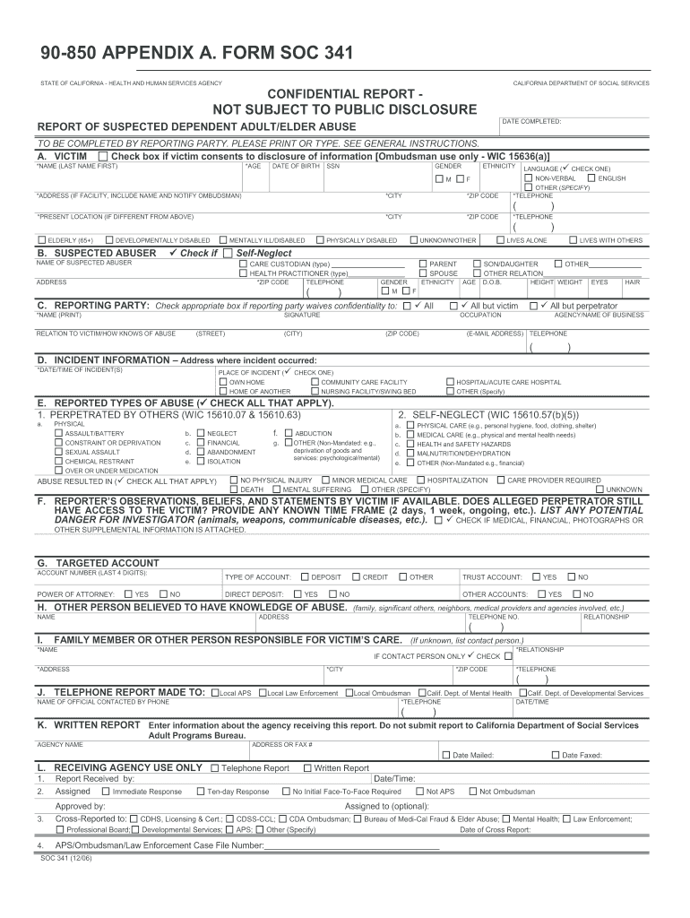  Soc 341  Form 2006