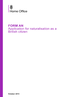 Naturalisation Forms