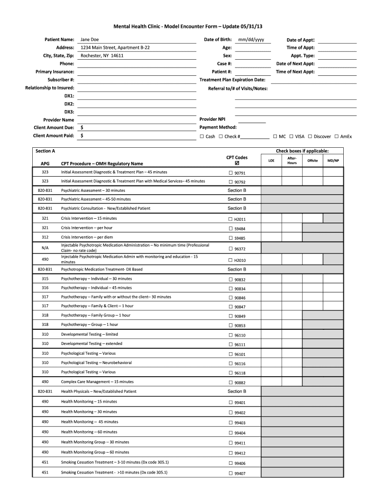 Clinic Form for Health