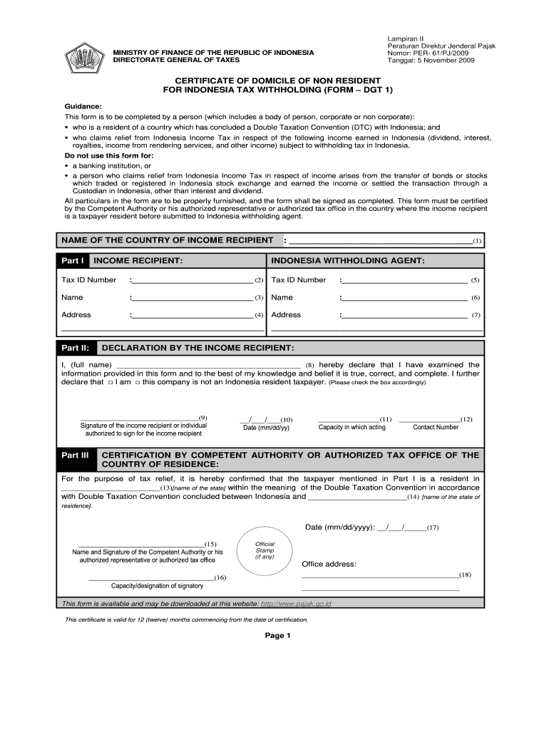  Form Dgt 2009-2024