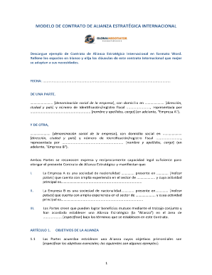  Contrato De Alianza Estrat Gica Word 2015-2024