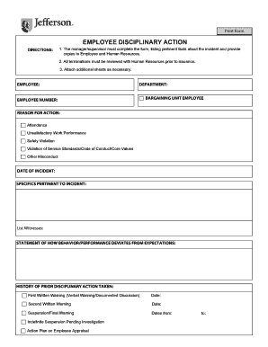 How to Fill a Employee Disciplinary Action Form