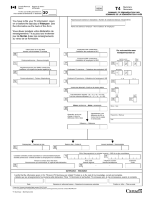 T4 Summary Fillable  Form