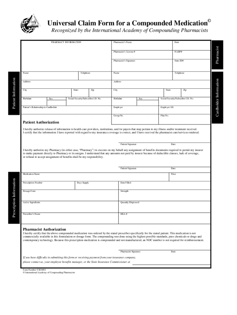 Universal Claim  Form