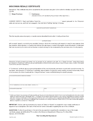 Instructions This Certificate Should Be Completed by the Purchaser and Given to the Seller for Retention as Part of the Seller&#  Form