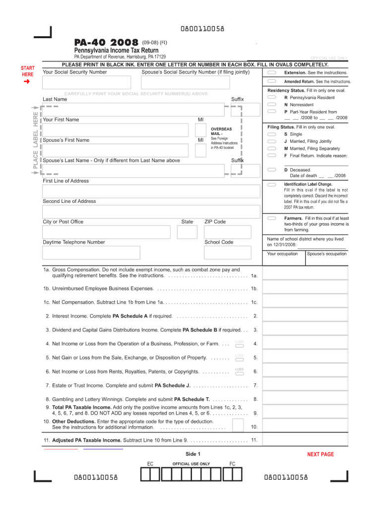 Get and Sign Pa 40 Form 2019-2022