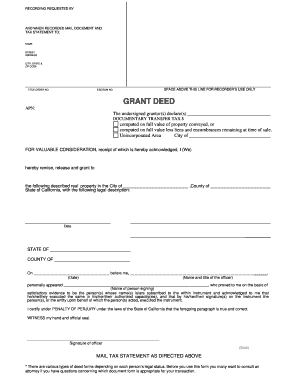 Grant Deed PDF  Form