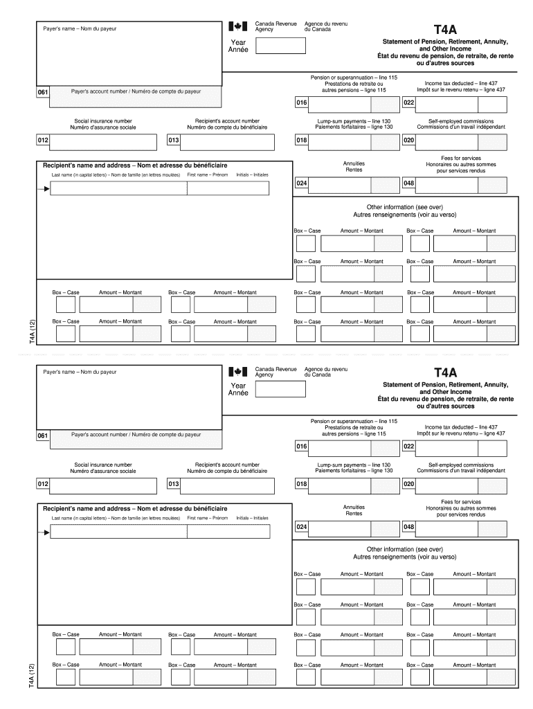 T4a Fillable  Form