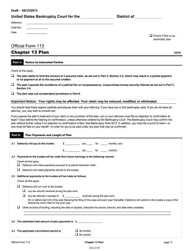 Official Form 113