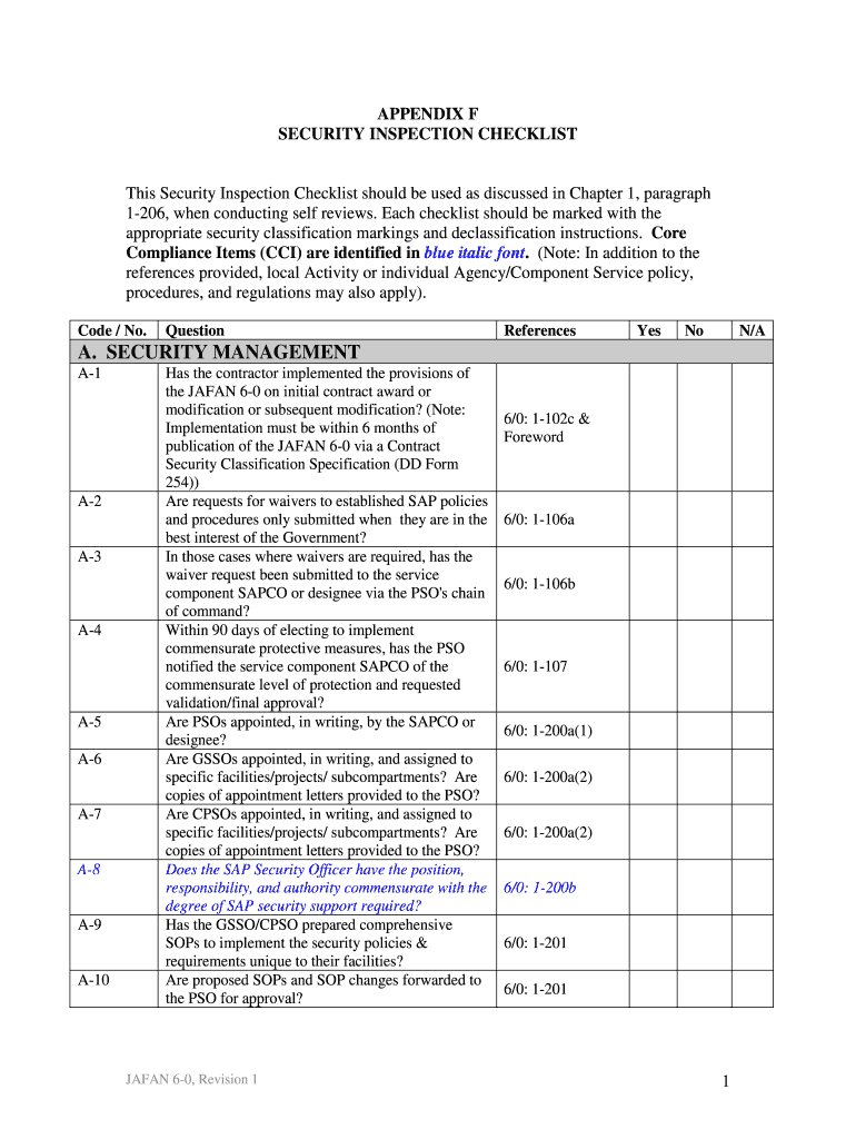 Appendix F Security Systems  Form