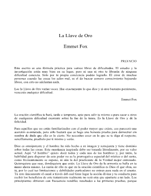 La Llave De Oro Emmet Fox PDF  Form