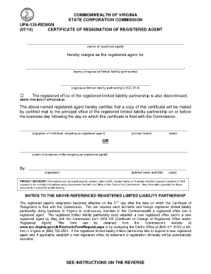  Resignation Certificate 2010