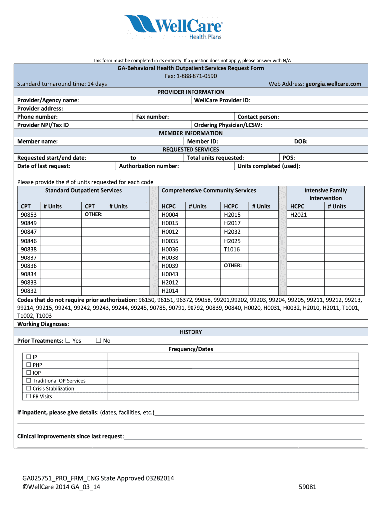  Ga025751 Wellcare Form 2014-2024