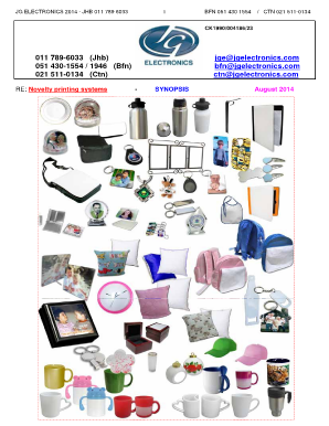 Jg Electronics Price List PDF Form