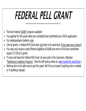 Pell Grant Application PDF  Form