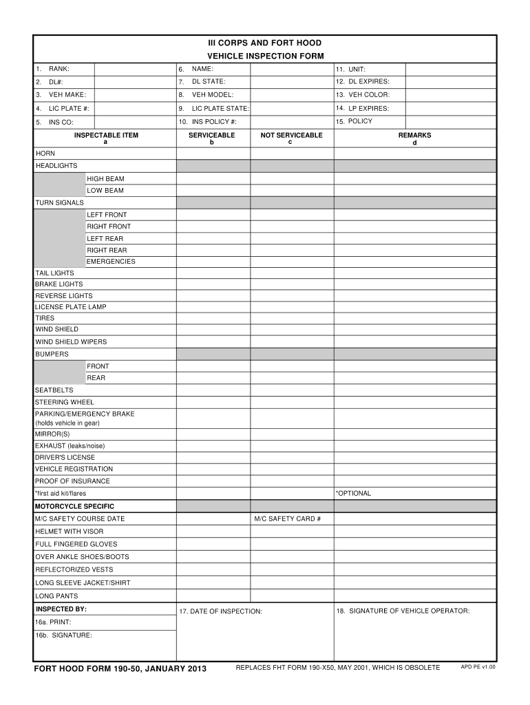 army-pov-inspection-checklist