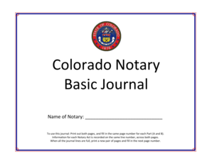 Notary Journal Template PDF  Form