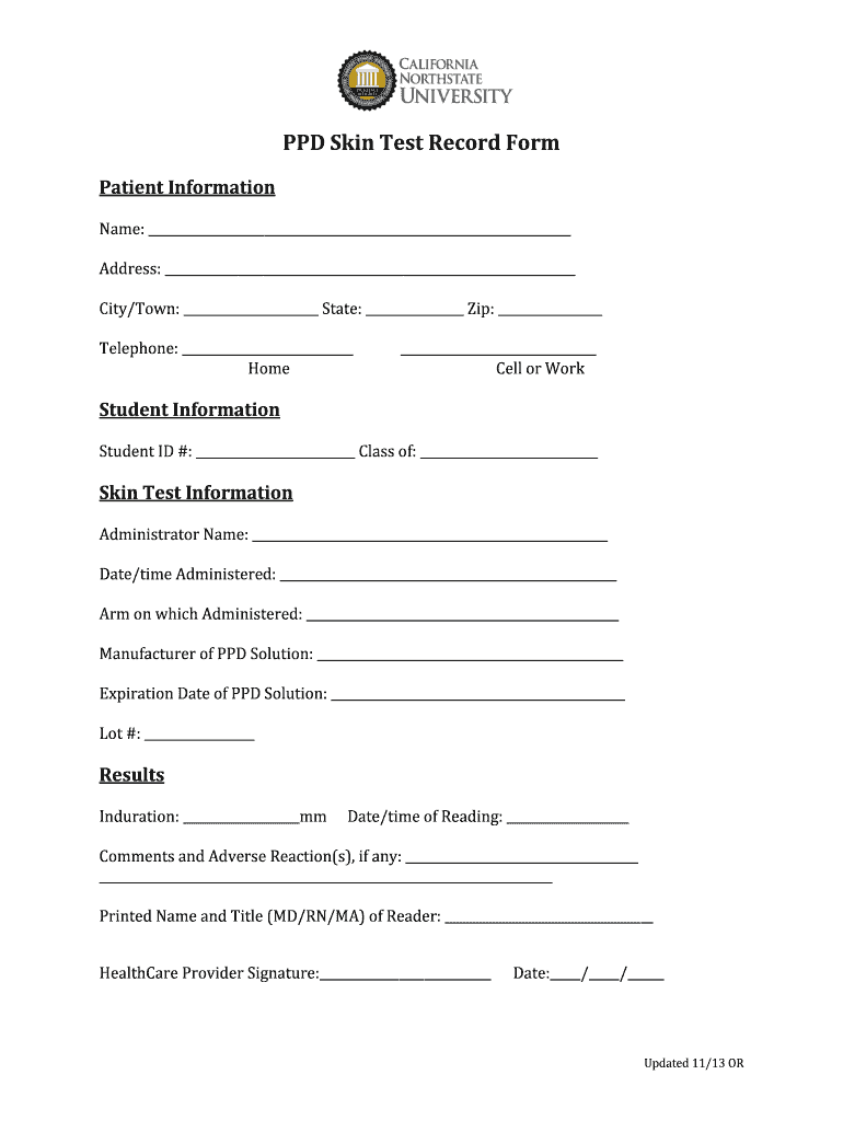 Free Printable Ppd Form