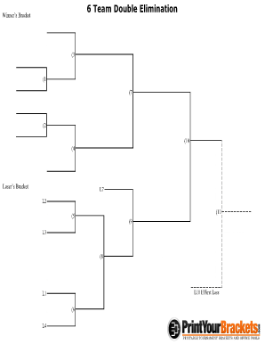 Double Elimination Tournament Brackets  Form