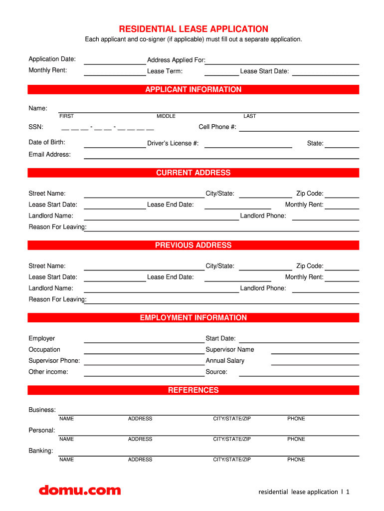 Domu Lease  Form