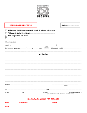 Segreterie Online  Form