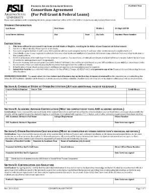  Consortium Agreement ASU Students Site Arizona State University Students Asu 2014