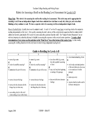 Retell Rubric PDF  Form