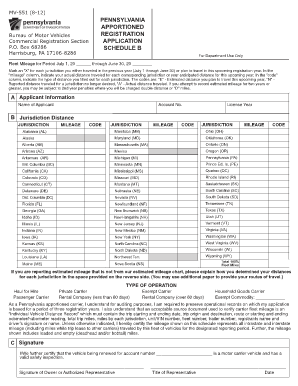  PennDOT Form MV 551 PennDOT Driver and Vehicle Services Dmv State Pa 2012