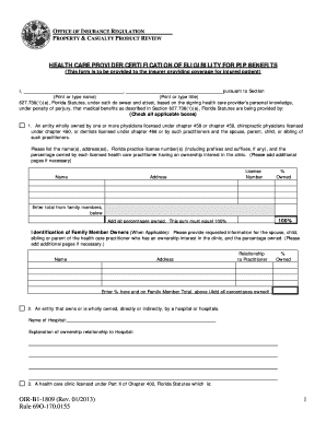 HEALTH CARE PROVIDER CERTIFICATION of ELIGIBILITY PIP DOC  Form