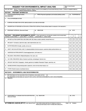  Af Form 813 1993-2024