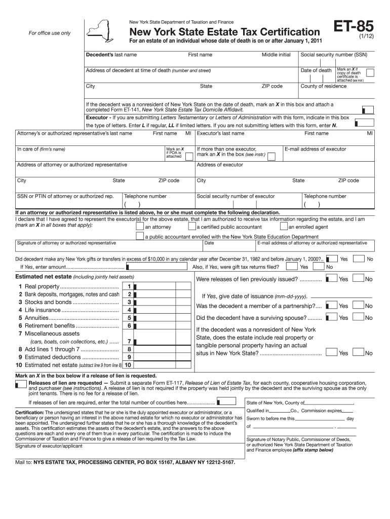  New York Tax Form 2019
