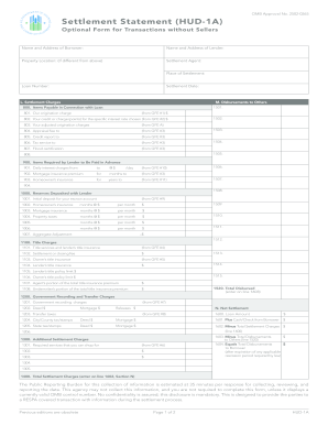 Settlement Statement Fill Out And Sign Printable Pdf Template Signnow