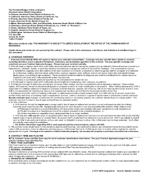 American Home Shield Contract PDF  Form