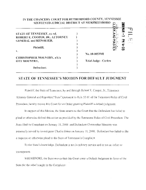 Printable Declare Judgment Tennessee  Form