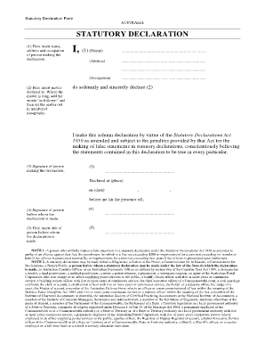 Iinet Statutory Declaration  Form