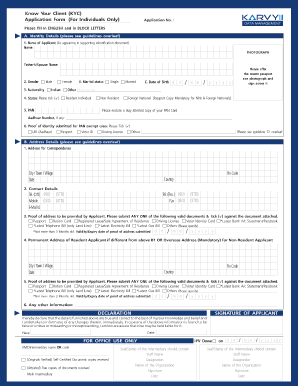 Cams Kyc Form