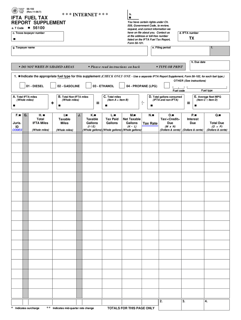  Ifta Fuel Tax Report Supplement Form 2019-2024