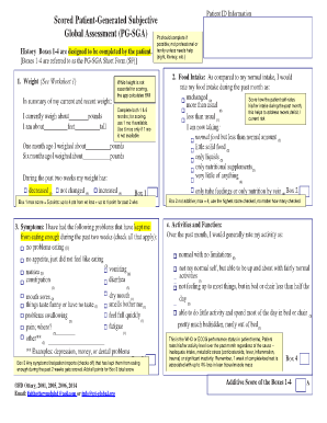 Pg Sga Form PDF