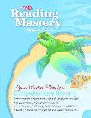 Sra Reading Mastery PDF  Form