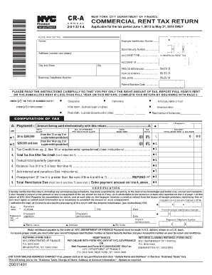  Commercial Rent Return 2014