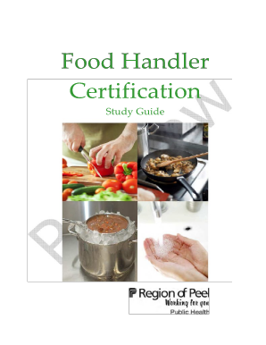 Food Handlers Certificate Brampton  Form