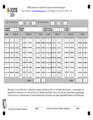 ACES$ Avenues to Consumer Employer Services &amp; $upport  Form