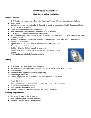 Nova Statstrip Glucose Meter Quiz Answers  Form