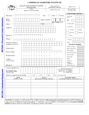 Cmu Application Form