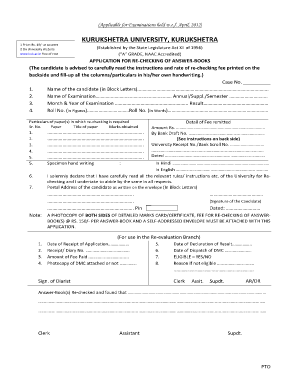 Kuk Rechecking Form