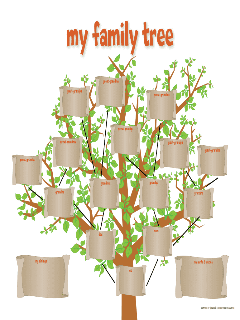 Family Tree Maker for Kids  Form